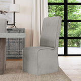 Jordan Cool Gray Upholstered Dining Chair (Set of 2) - Ornate Home