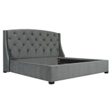 Jordan Espresso California King Shelter Bed (54" H) - Ornate Home