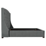 Jordan Espresso King Shelter Bed (64" H) - Ornate Home