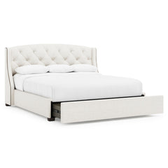 Jordan Espresso King Storage Shelter Bed (54" H) - Ornate Home