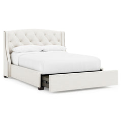 Jordan Espresso Queen Storage Shelter Bed (54" H) - Ornate Home