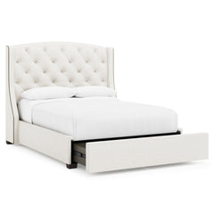 Jordan Espresso Queen Storage Shelter Bed (64" H) - Ornate Home