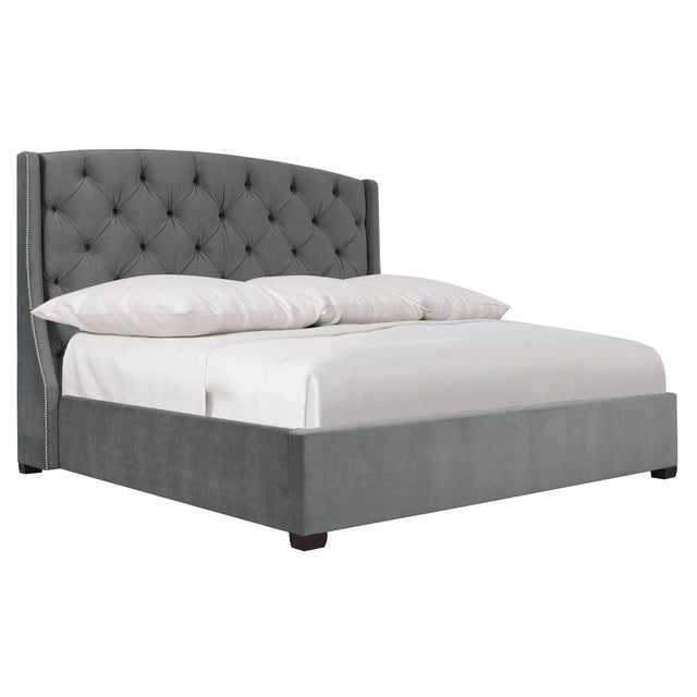 Jordan Gray California King Shelter Bed Extended (64" H) - Ornate Home