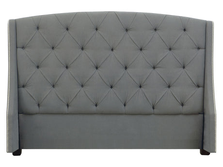 Jordan Grey Fabric Headboard King - Ornate Home