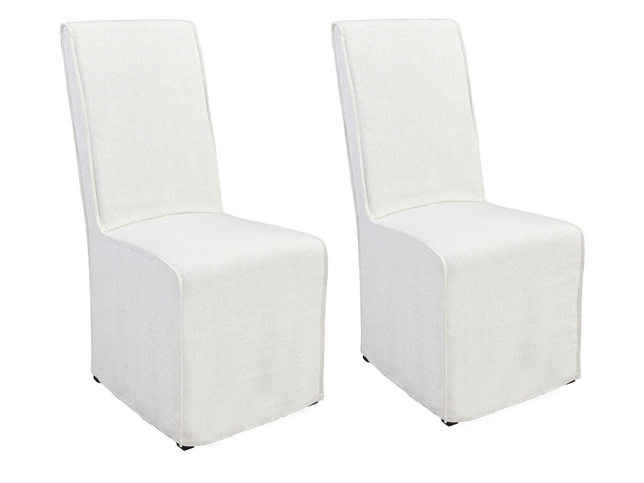 Jordan White Upholstered Dining Chair (Set of 2) - Ornate Home