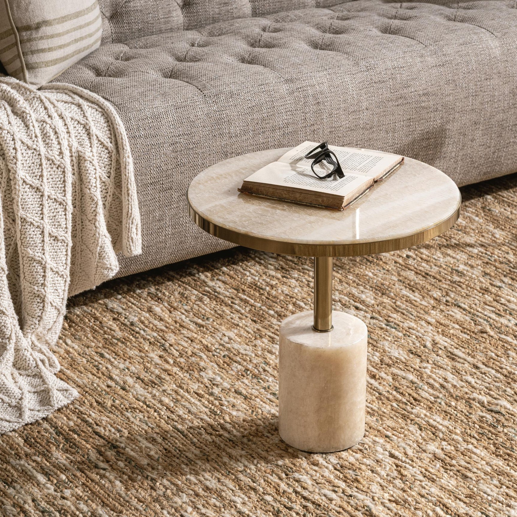 Jordyn Champagne Large Accent Table - Ornate Home