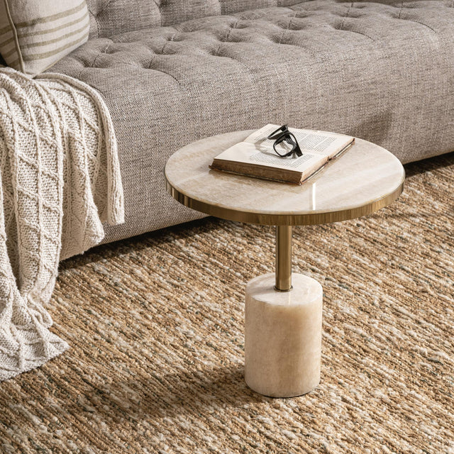 Jordyn Champagne Large Accent Table - Ornate Home