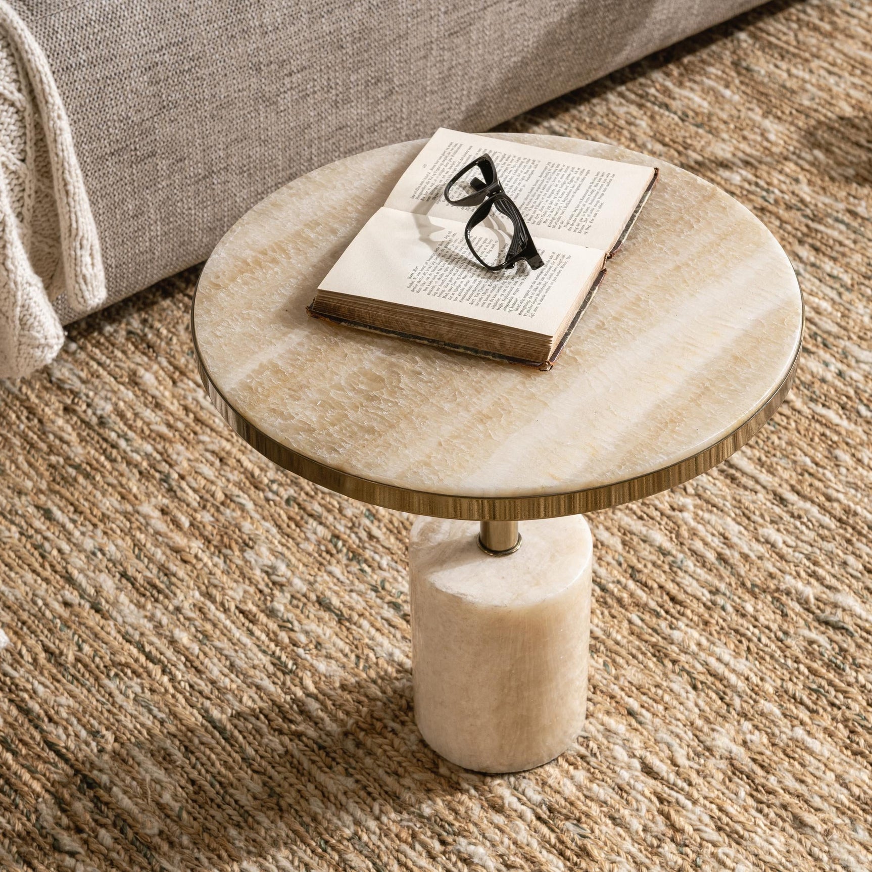 Jordyn Champagne Large Accent Table - Ornate Home