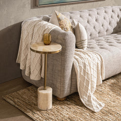 Jordyn Champagne Medium Accent Table - Ornate Home