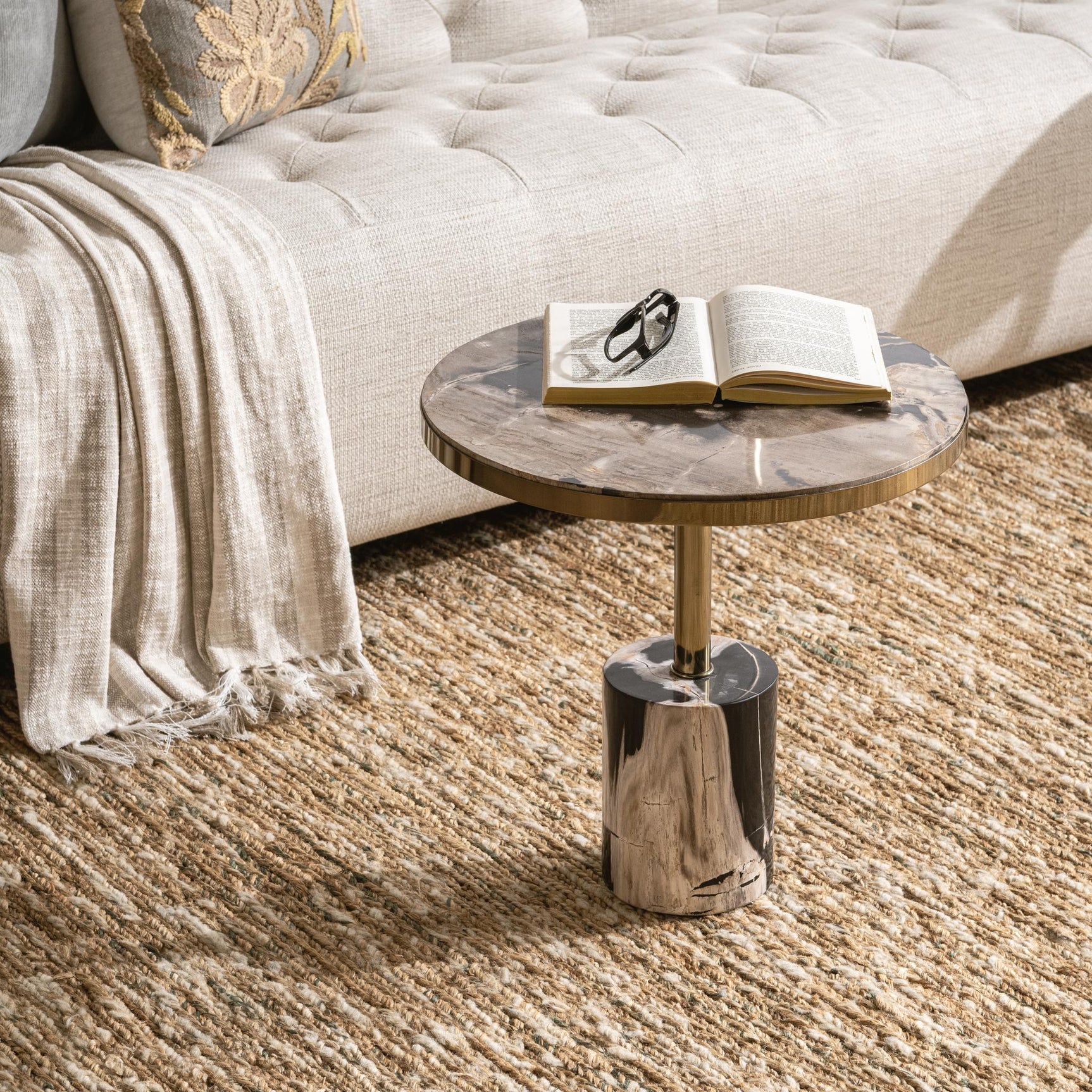 Jordyn Molten Husk Large Accent Table - Ornate Home
