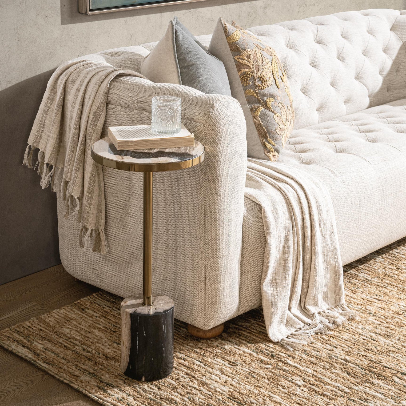 Jordyn Molten Husk Medium Accent Table - Ornate Home