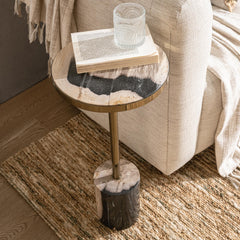 Jordyn Molten Husk Medium Accent Table - Ornate Home