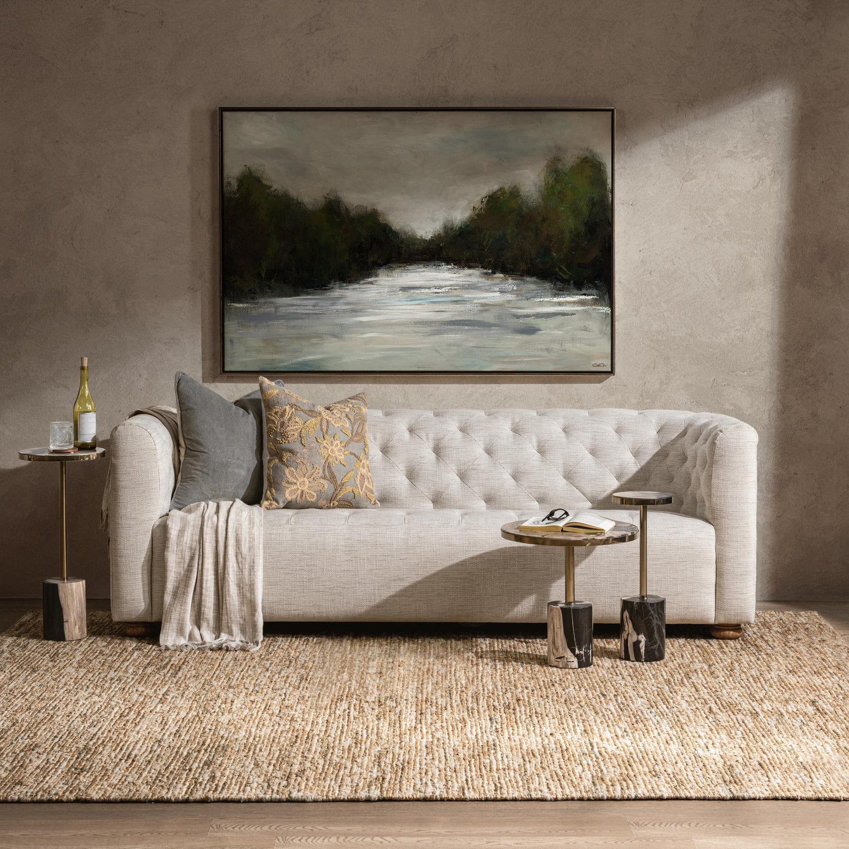 Jordyn Molten Husk Small Accent Table - Ornate Home