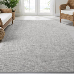 Jorena Gray Jute-Look Rug | Modern Indoor/Outdoor - Ornate Home