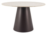 Jorf Beige & Bronze Dining Table - Ornate Home