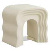 Jorin Ivory Squiggle Side Table - Ornate Home
