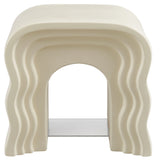 Jorin Ivory Squiggle Side Table - Ornate Home