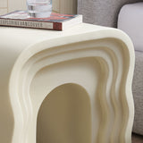 Jorin Ivory Squiggle Side Table - Ornate Home