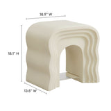 Jorin Ivory Squiggle Side Table - Ornate Home