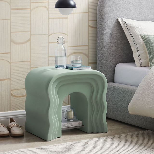 Jorin Sage Squiggle Side Table - Ornate Home