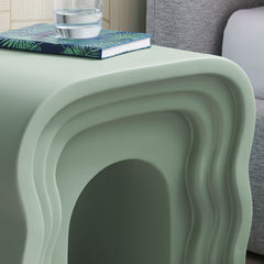 Jorin Sage Squiggle Side Table - Ornate Home