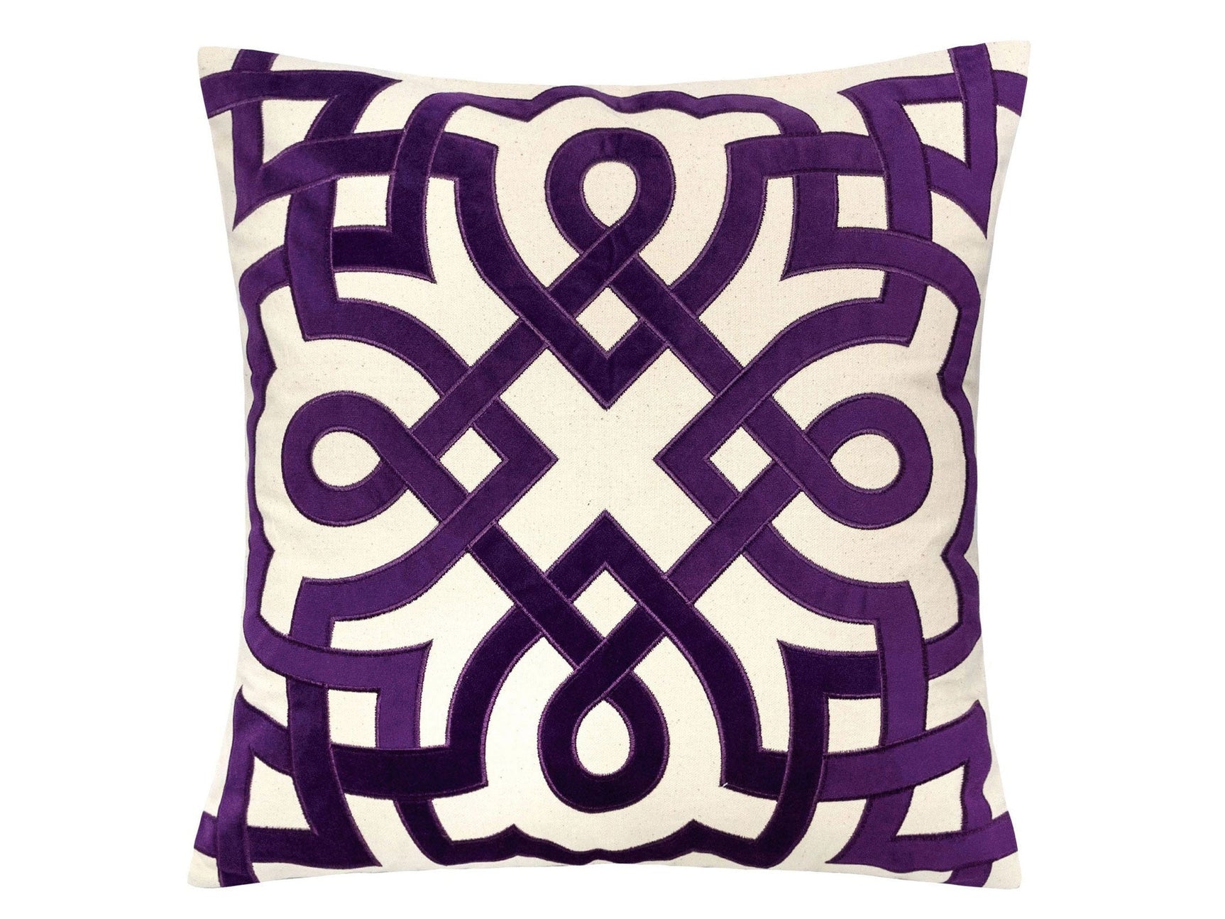 Jorja Beige/Purple Pillow (Set of 2) - Ornate Home