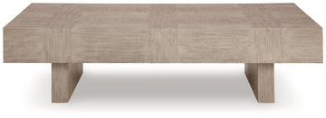 Jorlaina Light Grayish Brown Coffee Table - Ornate Home