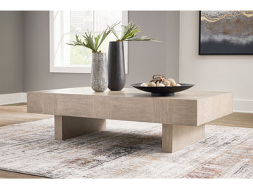 Jorlaina Light Grayish Brown Coffee Table - Ornate Home