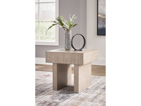 Jorlaina Light Grayish Brown End Table - Ornate Home