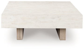 Jorlaina Light Grayish Brown Square Cocktail Table - Ornate Home