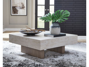 Jorlaina Light Grayish Brown Square Cocktail Table - Ornate Home