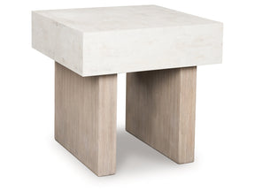 Jorlaina Light Grayish Brown Square End Table - Ornate Home