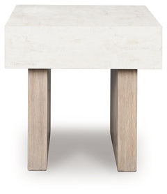 Jorlaina Light Grayish Brown Square End Table - Ornate Home