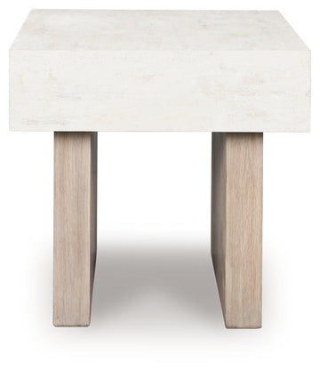 Jorlaina Light Grayish Brown Square End Table - Ornate Home