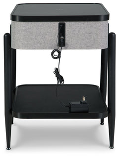 Jorvalee Gray/Black Accent Table - Ornate Home
