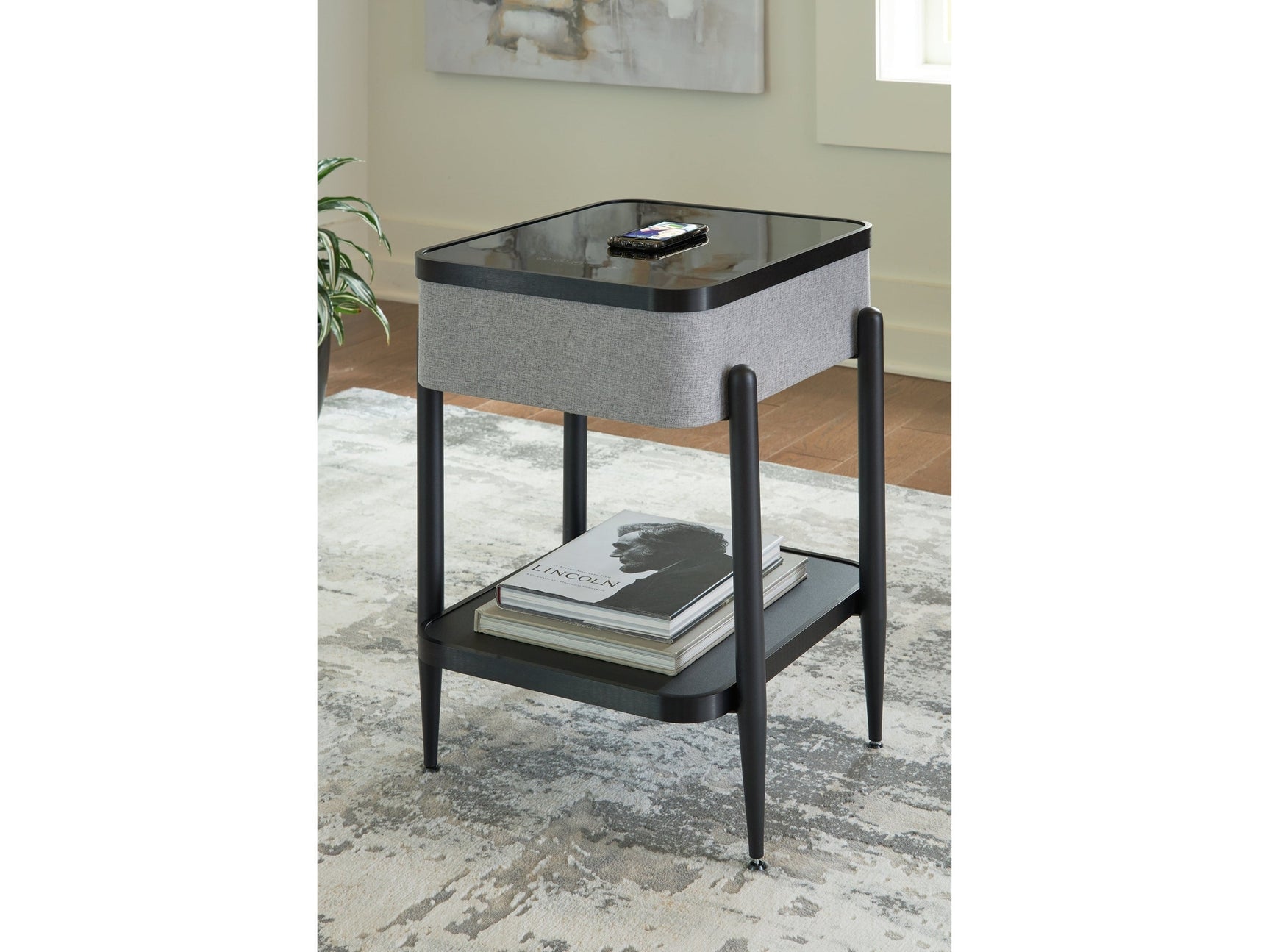 Jorvalee Gray/Black Accent Table - Ornate Home