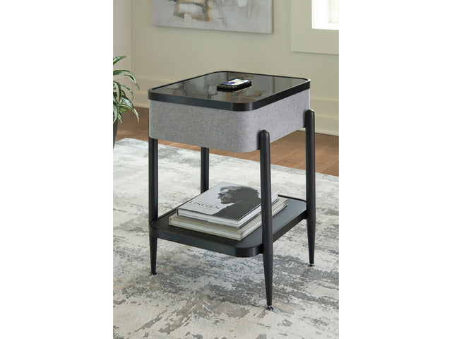 Jorvalee Gray/Black Accent Table - Ornate Home
