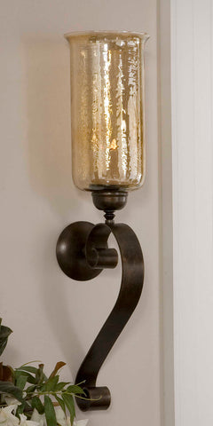 Joselyn Bronze Candle Wall Sconce - Ornate Home