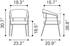 Josephine Cream Dining Chair (Set of 2) - Ornate Home