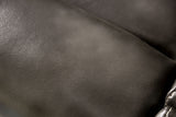 Josias Dark Gray Leatherette Loveseat - Ornate Home