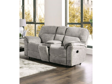 Josias Light Gray Fabric Loveseat - Ornate Home