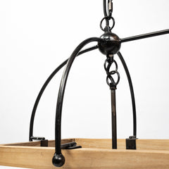 Josie Natural Wood Chassis Six Light Chandelier - Ornate Home