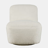 Josie Snow Swivel Accent Chair - Ornate Home
