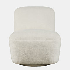 Josie Snow Swivel Accent Chair - Ornate Home