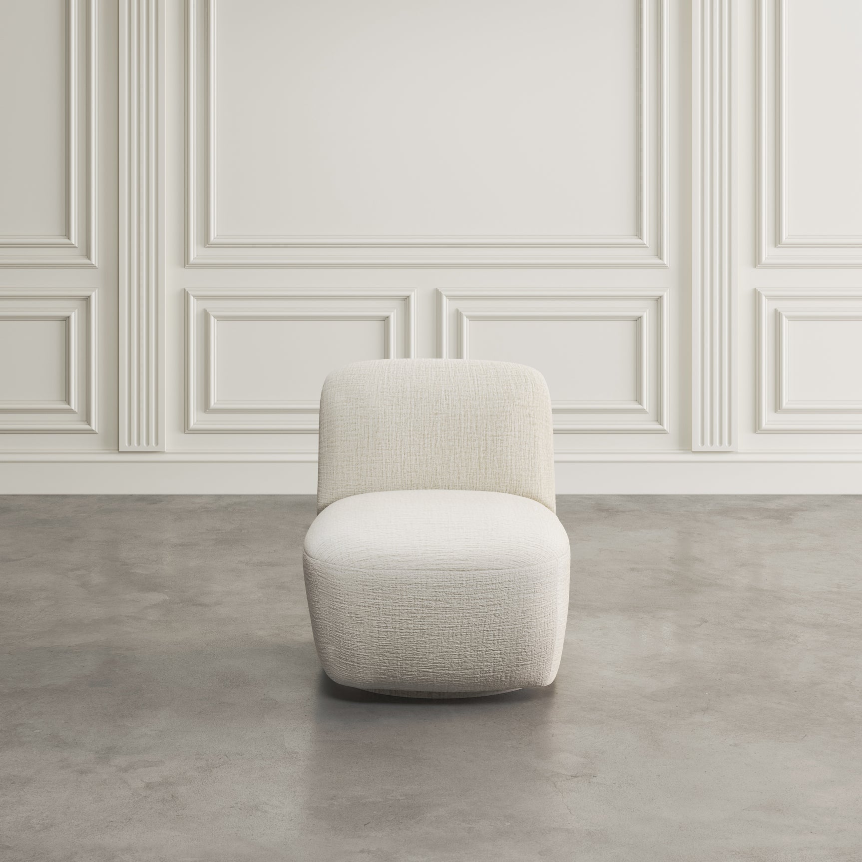 Josie Snow Swivel Accent Chair - Ornate Home