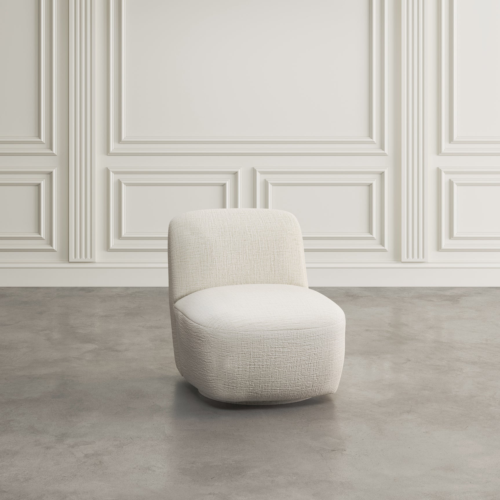 Josie Snow Swivel Accent Chair - Ornate Home
