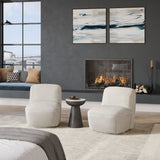Josie Snow Swivel Accent Chair - Ornate Home