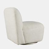 Josie Snow Swivel Accent Chair - Ornate Home