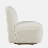 Josie Snow Swivel Accent Chair - Ornate Home