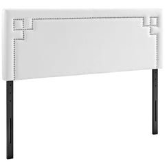 Josie White Upholstered Vinyl Queen Headboard - Ornate Home